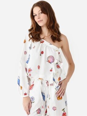 Ciao Lucia Lea Shell Print Top | Size Small | NWT